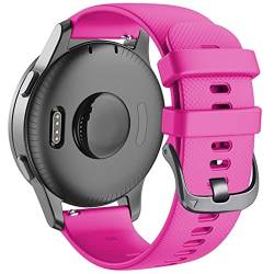 AEMALL Silikon Watchband Strap für Garmin vivoactive 4 4S Forerunner 245 645 vivoactive 3 Smart Armband 18 20 22 mm Armband (Farbe : Purple Red, Größe: 18mm Vivoactive 4S) von AEMALL