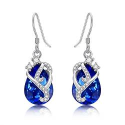 Saphir Ohrringe S925 Sterling Silber Königsblau Ohrringe für Frauen Hypoallergen Blau Kristall Ohrringe Geschenk für Frauen von AENEAS