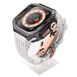 AERIALA Fluorkautschuk-Uhrenarmband und luxuriöses transparentes Uhrengehäuse, Modifikationsset, für Apple Watch Ultra 8 49 mm Serie(M, 49 mm) von AERIALA