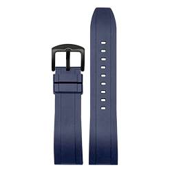 AERIALA Für Casio GA110/100/120 GA140/300 GA710/700 DW5600 DW5000 GWM5610 GA2100 Refit Silikon Gummi Uhrenarmband Herren Armband Zubehör(Blauer schwarzer Verschluss, 16 mm) von AERIALA