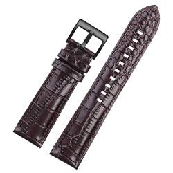 LOFIRY Echtes Leder-Armband ist geeignet für Armani AR2447/1981/1973/60028 Armband mit wasserdichtem Gang Shout Männlich 22 mm(braun/schwarz, 22 mm) von AERIALA