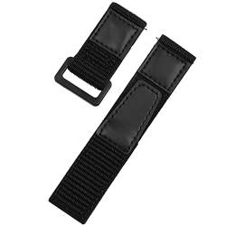 LOFIRY Nato-Uhrenarmband aus Nylon für S-eiko Nr.5 007 m-ido, für Samsung Gear S3, für huaweiGT2 Sport-Armband, 22 mm, klassisches schwarzes Uhrenarmband(Schwarz, 22 mm) von AERIALA