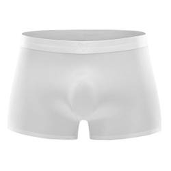 AERZ Herren Microfaser Boxershorts Atmungsaktive Unterwäsche Sexy Männer Schnelltrocknend Unterhose Men Retro Underwear (Weiß, XL) von AERZ