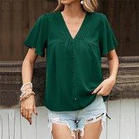 AFAZ New Trading UG Blusentop Einfarbiges, plissiertes Sommermode-Damenhemd Lässiges, weiches Shirt, das Ihren persönlichen Stil unterstreicht von AFAZ New Trading UG