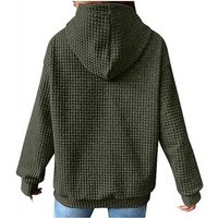AFAZ New Trading UG Sweatshirt Einfarbiges Waffel-Sweatshirt für Damen im Herbst und Winter von AFAZ New Trading UG