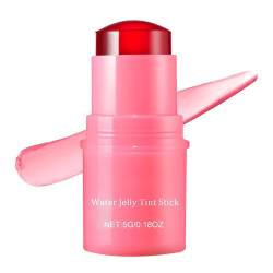 Cooling Water Jelly Tint Stick, Milk Cooling Water Jelly Tint Lip Gloss, Milk Jelly Tint Jelly Blush Stick, Milk Blush,Sheer Lip & Cheek Stain, Long Lasting Jelly Texture Moisturising (Red) von AFGQIANG