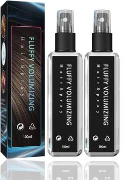 Fluffy Volumizing Hair Spray, Hairspray Strong Hold, Dry Gel Hairstyle Long Lasting and Fast Drying Shaping Spray Hair Gel, Volumizer Hairspray Extra-Volume Magic Styling Gel | Non Sticky (2pcs) von AFGQIANG