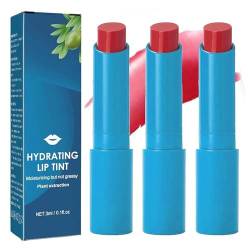 Lip Tint Hydrating, Sheer Strength Hydrating Lip Tint,Strong Moisturizing Effect Tinted Lip Balm Hydrating, Natural Ingredients Sheer Moisture Lip Tint, Non-Sticky & Long-Lasting (3Pcs) von AFGQIANG