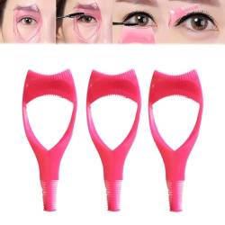 Mascara Shield Applicator Guard,3 in 1 Eyelashes Tools Mascara Shield Applicator Guard,Disposable Makeup Applicators,Eyelash Tool Mascara Guard,Eyelash Guide for Makeup for Make Up Beginner- (Red) von AFGQIANG