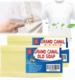 The Magic Soap | Grand Canal Old Soap | 2024 Magic Soap Bar Stain Remover | Grand Canal Soap Bar for Stains | Underwear Cleaning Soap and Remove Stain Clothes | Long-Lasting Fragrance (2Pcs) von AFGQIANG