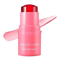 Water Jelly Tint Stick,Milk Cooling Water Jelly Tint Lip Gloss,Milk Jelly Tint Jelly Blush Stick,Sheer Lip & Cheek Stain,Long Lasting Jelly Texture Moisturising,1000+ Swipes Per Stick,5g (Red) von AFGQIANG