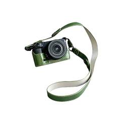AFGRAPHIC Kameratasche Grün PU Leder Schutzhülle Halbkörper Cover Base Case mit Bodenöffnung Version für Nikon Z50 Kamera, grün, Kamerahusse von AFGRAPHIC
