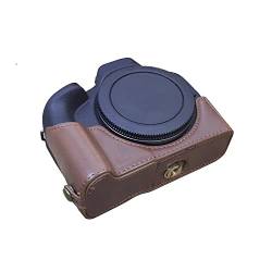 AFGRAPHIC Kameratasche PU Leder Kaffee Schutzhülle Halbkörper Cover Base Case für Canon EOS R50 spiegellose Kamera, coffee, Halbkörper-Basisgehäuse von AFGRAPHIC