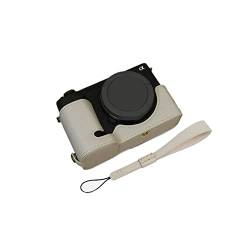 AFGRAPHIC Kameratasche Weiß PU Leder Schutzhülle Halbkörper Cover Base Case mit Bodenöffnung Version für Sony ZV-E1 spiegellose Kamera, weiß, Halbkörper-Basisgehäuse von AFGRAPHIC