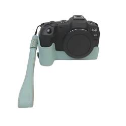 AFGRAPHIC Kameratasche aus PU-Leder, Himmelblau, Schutzhülle für Canon EOS R8 Kamera, himmelblau, Halbkörper-Basisgehäuse von AFGRAPHIC