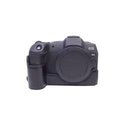 AFGRAPHIC Kameratasche aus PU-Leder für Canon EOS R8 Kamera, Schwarz, Schwarz , Halbkörper-Basisgehäuse von AFGRAPHIC