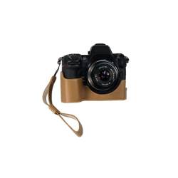 AFGRAPHIC Kameratasche aus PU-Leder für spiegellose Nikon Z8 Kamera, rutschfest, Braun, braun, Halbkörper-Basis von AFGRAPHIC