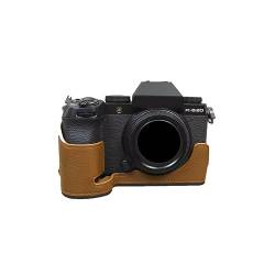 AFGRAPHIC Kameratasche aus echtem Leder, für spiegellose Fujifilm X-S20 Digitalkamera, Braun, braun, Halbkörper-Basisgehäuse von AFGRAPHIC