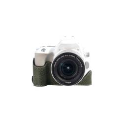 AFGRAPHIC Kameratasche für Canon EOS 200D II Digitalkamera, PU-Leder, rutschfest, Grün, grün, Halbkörper-Basisgehäuse von AFGRAPHIC