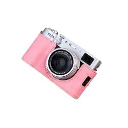 AFGRAPHIC Kameratasche für Fujifilm X100VI Digitalkamera, Büffelmuster, PU-Leder, Halbgehäuse, Basistasche, rose, Kameratasche von AFGRAPHIC