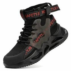 AFJYG Sicherheitsschuhe Herren Damen S3 Arbeitsschuhe Leicht Atmungsaktiv Schutzschuhe Sportlich Stahlkappeschuhe Sicherheitsstiefel von AFJYG