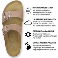 AFS-Schuhe 2102 Sandale für Damen mit Fußbett, bequeme Pantoletten aus Leder von AFS-Schuhe