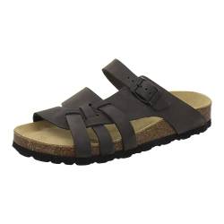 AFS-Schuhe 2122 Damen Pantoletten Sommer aus echtem Leder, hochwertige Sandalen für Frauen, Made in Germany (37 EU, grau/Stone) von AFS-Schuhe