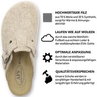 AFS-Schuhe 26900 Hausschuh für Damen aus Filz mit Fußbett, Made in Germany von AFS-Schuhe