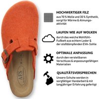 AFS-Schuhe 26900 Hausschuh für Damen aus Filz mit Fußbett, Made in Germany von AFS-Schuhe