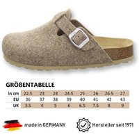 AFS-Schuhe 26900 Hausschuh für Damen aus Filz mit Fußbett, Made in Germany von AFS-Schuhe