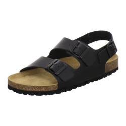 AFS-Schuhe 3105 Bequeme Sandalen für Herren Leder, Hausschuhe Arbeitsschuhe, Made in Germany (40 EU, schwarz) von AFS-Schuhe