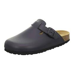 AFS-Schuhe 3900 Herren Clogs, Bequeme Hausschuhe für Männer, Pantoffeln aus Leder, Made in Germany (48 EU, Navy) von AFS-Schuhe