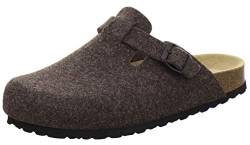 AFS-Schuhe Herren Hausschuhe geschlossen aus Filz, Bequeme, warme Winter Clogs, Made in Germany, 36900 (43 EU, braun) von AFS-Schuhe