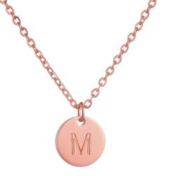 AFSTALR Damen Initialen Kette M Buchstaben Anhänger Rosegold Kette mit Herzen Geburtstagsgeschenk für Mädchen von AFSTALR