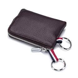 AGALUS Herren Zero Wallet Mini-Geldbörse, Weiches Leder, Reißverschluss, Münze, Führerschein, Schlüsseltasche, Kartentasche, Ultradünn,Farbe3 von AGALUS