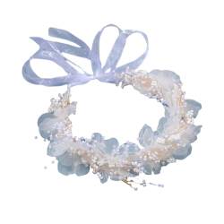 Wunderschönes Braut-Stirnband für Hochzeit, Blumen-Kopfschmuck, elegantes Blumen-Haarband für besondere Anlässe, Versammlungen, Haarbänder von AGONEIR