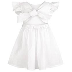AGQT Baby Mädchen Kleinkind Sommerkleid Rüschen ärmellose A-Linie Freizeitkleid Prinzessin Kleider Größe 6 Monate-8 Jahre von AGQT
