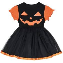 AGQT Halloween Baby Mädchen Kürbis Tutu Tüll Kleid Prinzessin Kleinkind Kleider Outfits Schwarz 4-5 Jahre von AGQT