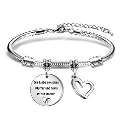 AGR8T Armbänder Mutter Sohn Geschenke Muttertagsgeschenke für Mama Die Liebe zwischen Mutter und Sohn ist für immer (A) von AGR8T