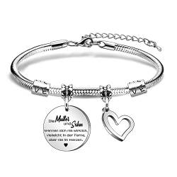 AGR8T Armbänder Mutter Sohn Geschenke Muttertagsgeschenke für Mama Die Liebe zwischen Mutter und Sohn ist für immer (B) von AGR8T