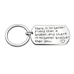 Schlüsselanhänger für Bruder aus Edelstahl mit Aufschrift „There is No Better Brother Than You“ von AGR8T