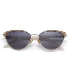 AGRIEVE Metallacetat-Cat-Eye-Sonnenbrille, modische Damen-Sonnenbrille, UV400-Schutz, weibliche Farbtöne, 002 Lila, Einheitsgröße von AGRIEVE