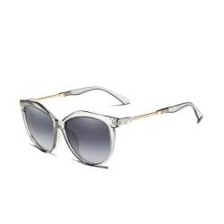 AGRIEVE Mode-Sonnenbrille, elegante Serie, Damenbrille, Doppelrahmen, Damenbrille, klares Farbverlaufsgrau, Einheitsgröße von AGRIEVE