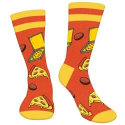 AGRIMONY Lustige Pizza Socken Herren Damen Jungen - Lustig Lebensmittel Bunte Coole Männer Witzige Motiv Bedrucken Verrückte Socken Geschenke Vatertagsgeschenk Weihnachten Geschenkideen Funny Socks von AGRIMONY