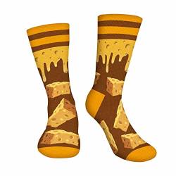 AGRIMONY Lustige Socken Herren Damen Jungen-Bunte Käse Lebensmittel Männer Lustig Socken mit Motiv Coole Bedrucken Verrückte Funny Socks-Witzige Geschenke Vatertagsgeschenk Weihnachten Geschenkideen von AGRIMONY