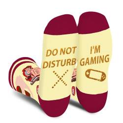 Lustige Gamer Gaming Socken Herren Papa Jungen-DO NOT DISTURB,I'M GAMING Socken Bunte Lustig Mit Motiv Coole Verrückte Vatertagsgeschenke Ostern Witzige Gamer Geschenke Weihnachten Geschenkideen von AGRIMONY