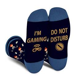 Lustige Gamer Gaming Socken Herren Papa Jungen-DO NOT DISTURB,I'M GAMING Socken Bunte Lustig Mit Motiv Coole Verrückte Vatertagsgeschenke Ostern Witzige Gamer Geschenke Weihnachten Geschenkideen von AGRIMONY