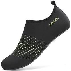 AGSOFT Badeschuhe Schwimmschuhe Wassersportschuhe Atmungsaktiv Schnell Trocknend Strandschuhe rutschfeste Leichte Surfschuhe Aquaschuhe für Damen Herren Grün(36 EU) von AGSOFT