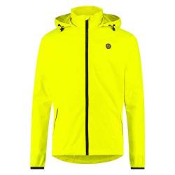 AGU GO Essential Regenjacke Damen & Herren, Fahrradjacke Wasserdicht & Winddicht, Atmungsaktiv, Reflektierend, Unisex, L, Gelb von AGU