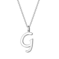 AGVANA Kette mit Buchstabe G Anhänger aus 925 Sterling Silber Namenskette Alphabet Initialen Halskette für Damen Mädchen mit Geschenkbox, Kettenlänge 40+5 cm von AGVANA